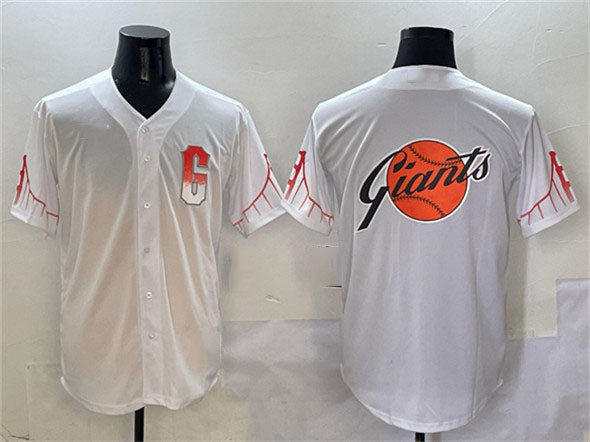 Custom White City Connect SF Baseball Shirt Top