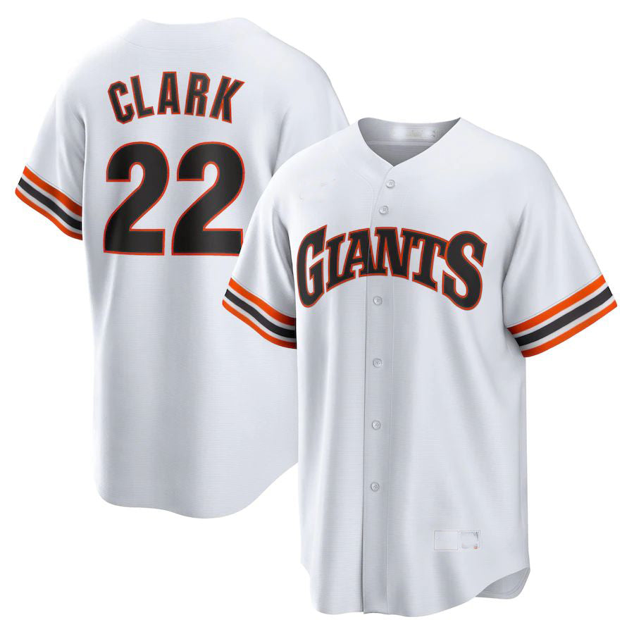 Custom #22 White SF Baseball Shirt Top