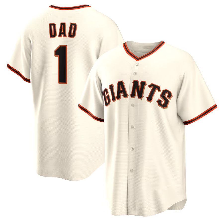 Custom #1 White SF Baseball Shirt Top