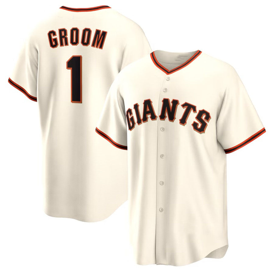 Custom #1 White SF Baseball Shirt Top