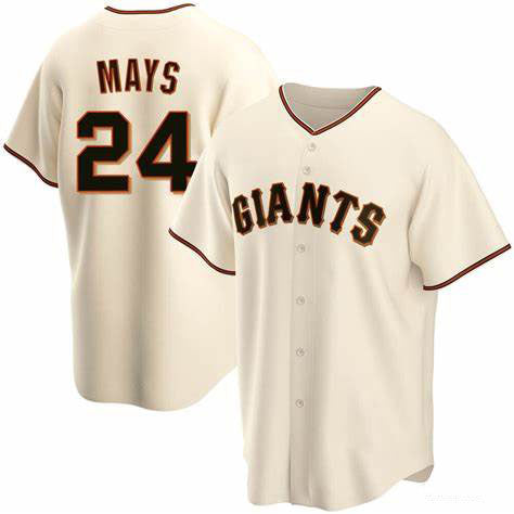 Custom #24 Cream SF Baseball Shirt Top