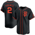 Custom #2 Black 2024 SF Baseball Shirt Top