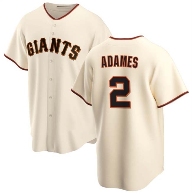 Custom #2 Cream SF Baseball Shirt Top