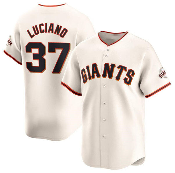 Custom #37 Cream SF Baseball Shirt Top