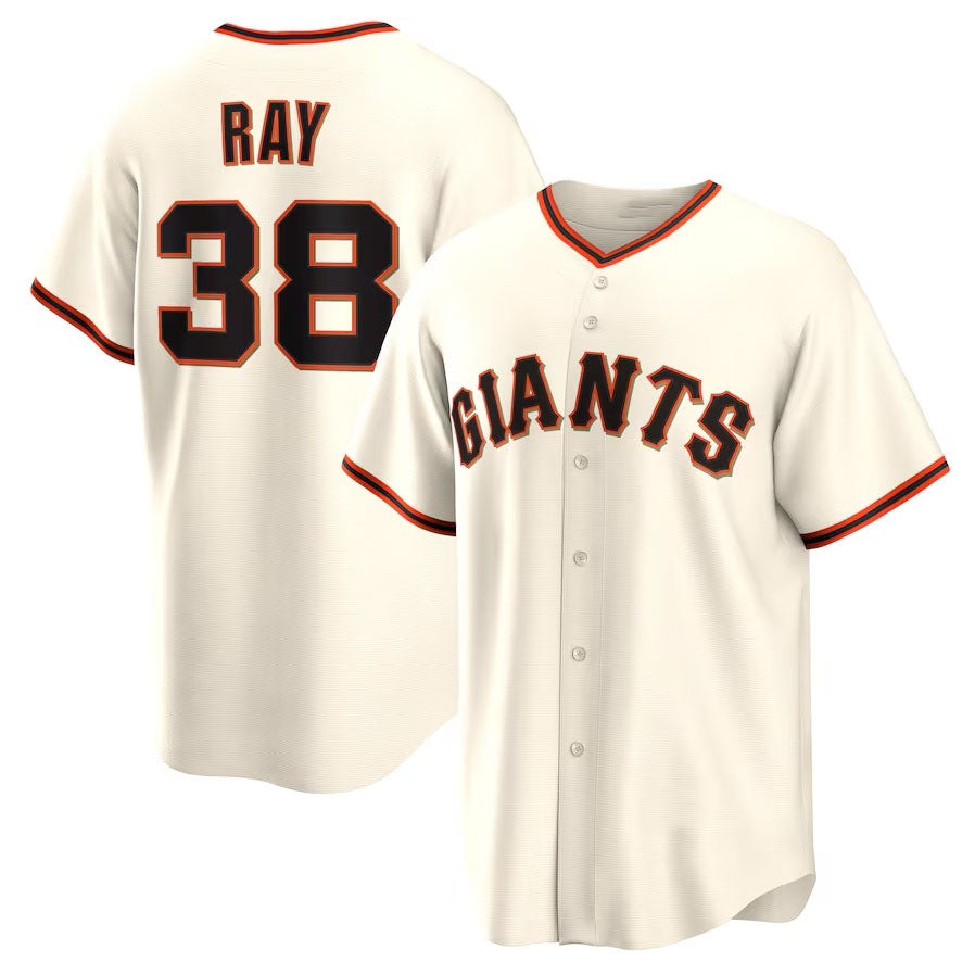 Custom #38 Cream SF Baseball Shirt Top