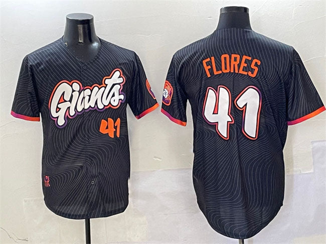 Custom #41 2025 City Connect SF Baseball Shirt Top