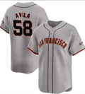 Custom #58 Gray SF Baseball Shirt Top