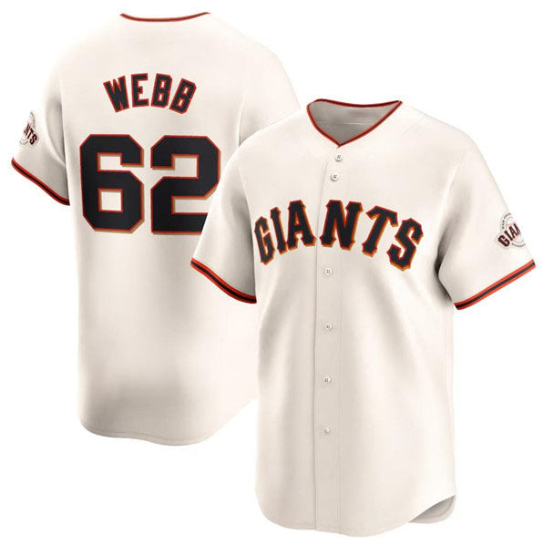 Custom #62 Cream SF Baseball Shirt Top