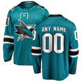 Custom #22 Teal 2021 SJS Hockey Shirt Top