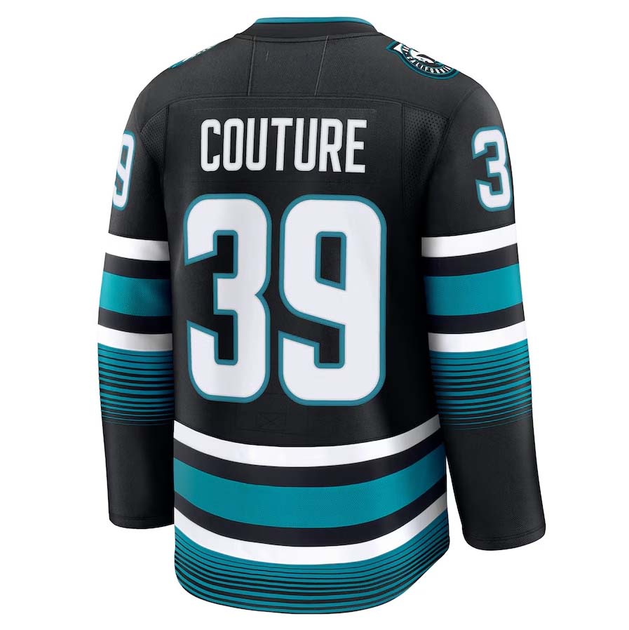 Custom #39 Black SJS Hockey Shirt Top