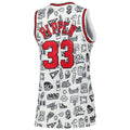 Custom #33 White 1997 CHI Basketball Shirt Top