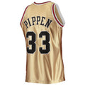 Custom #33 Gold 1997 CHI Basketball Shirt Top