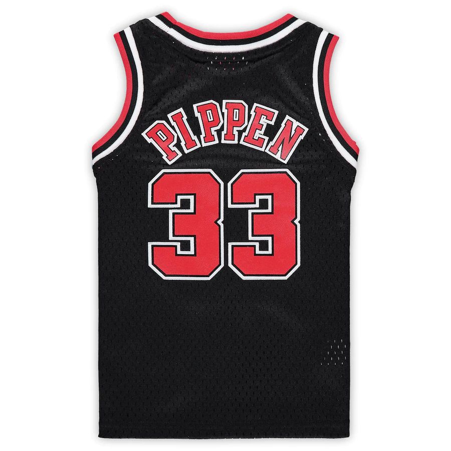 Custom #33 Black 1997 Throwback CHI Basketball Shirt Top
