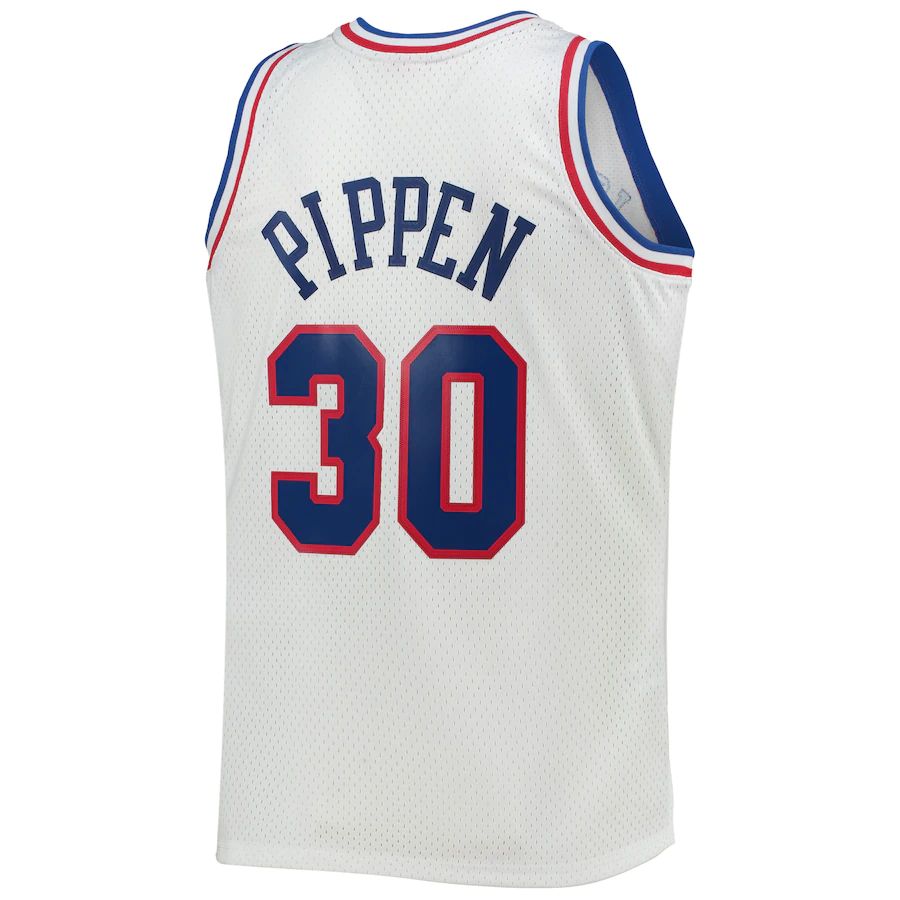Custom #30 White 1992 Basketball Shirt Top