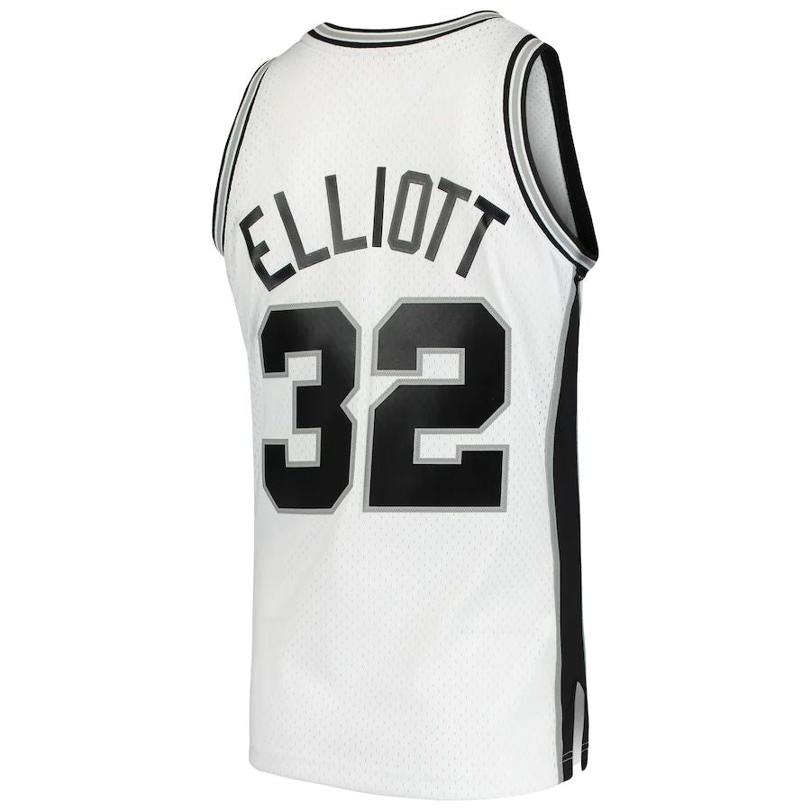 Custom #32 White 1998 SAS Basketball Shirt Top