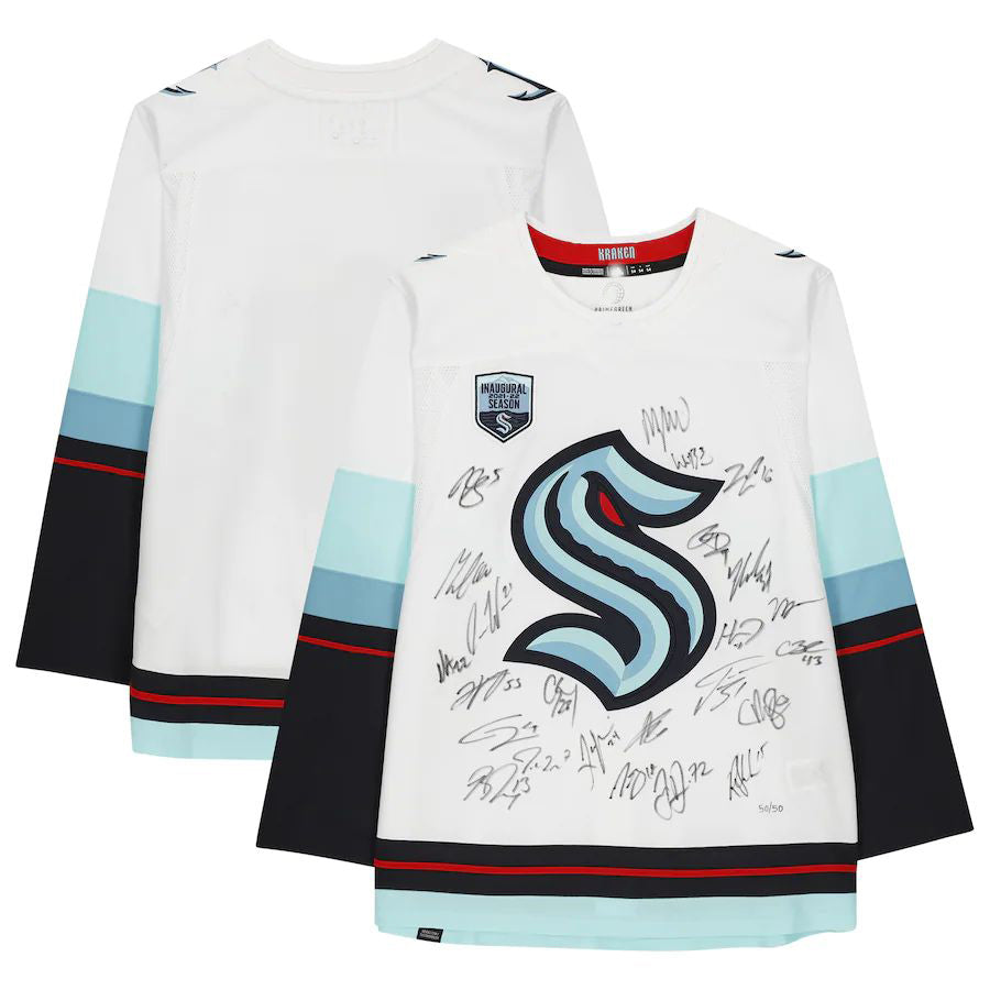 Custom #50 White SEA Hockey Shirt Top