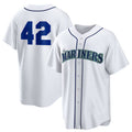 Custom White 2025 Jackie Robinson Day SEA Baseball Shirt Top