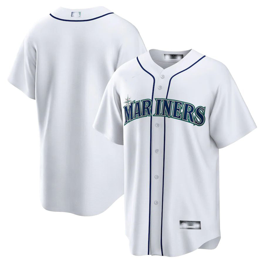 Custom White SEA Baseball Shirt Top