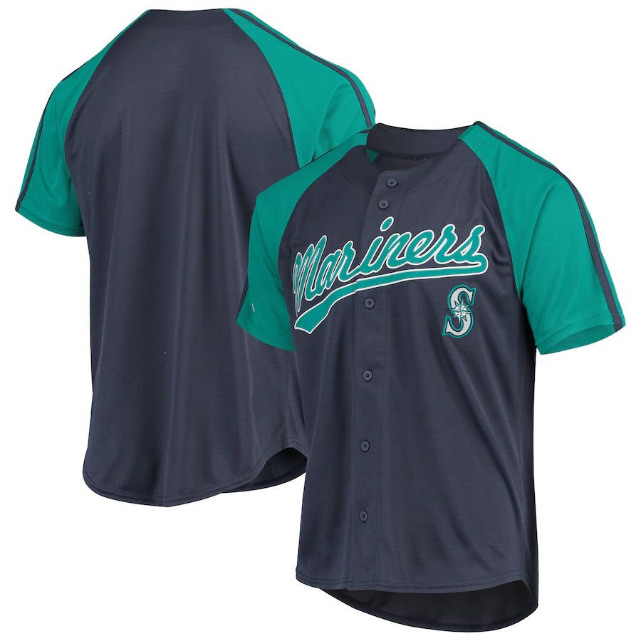 Custom Navy SEA Baseball Shirt Top