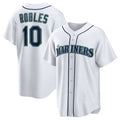 Custom #10 White SEA Baseball Shirt Top
