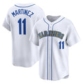 Custom #11 White Throwback SEA Baseball Shirt Top