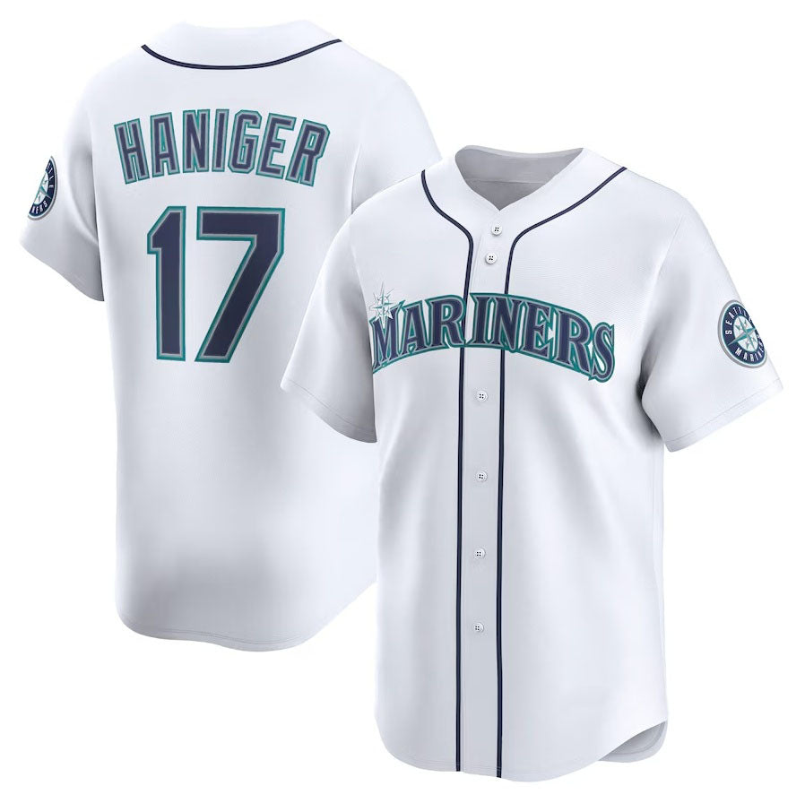 Custom #17 White SEA Baseball Shirt Top