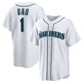 Custom #1 White SEA Baseball Shirt Top
