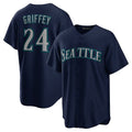 Custom #24 Navy SEA Baseball Shirt Top