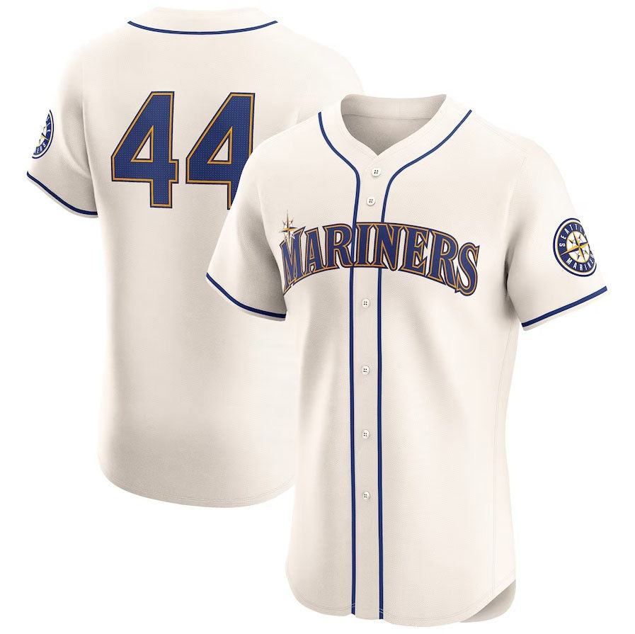 Custom #44 Cream SEA Baseball Shirt Top