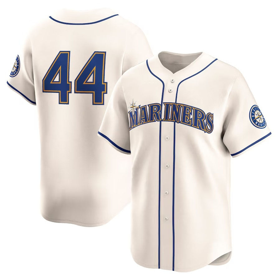Custom #44 Cream SEA Baseball Shirt Top