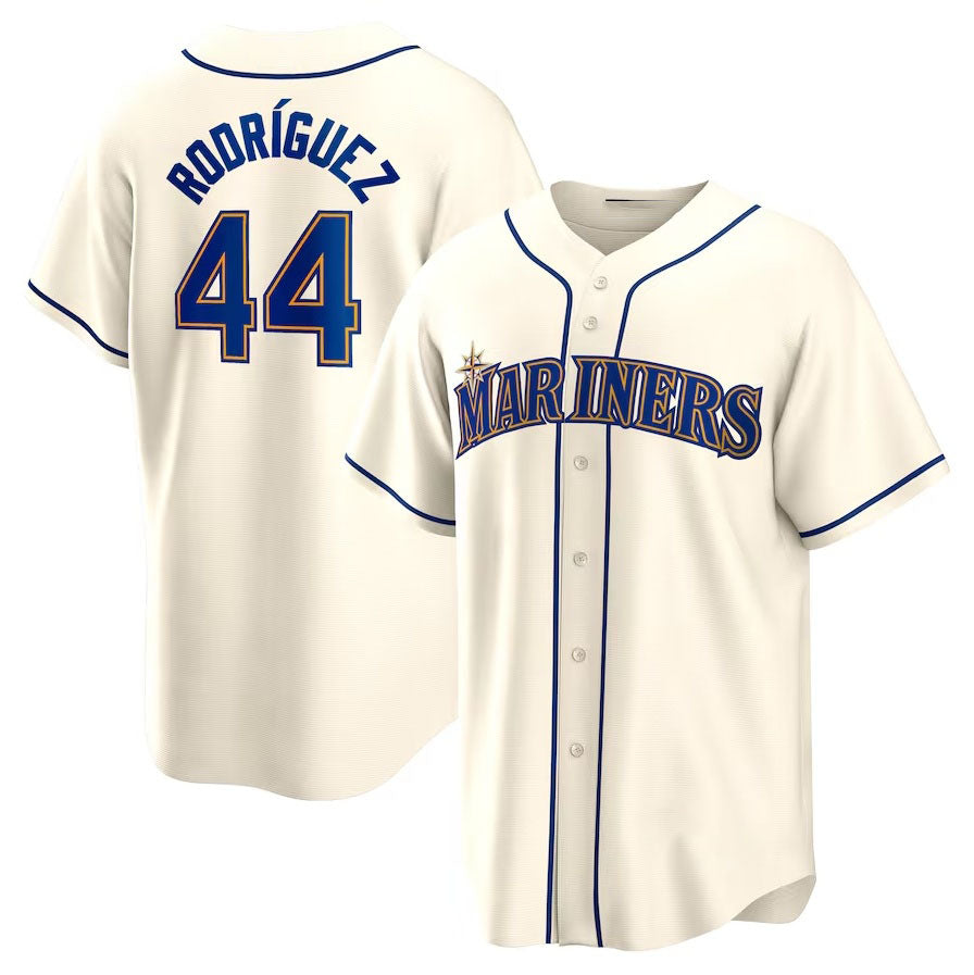 Custom #44 Cream SEA Baseball Shirt Top