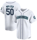 Custom #50 White SEA Baseball Shirt Top