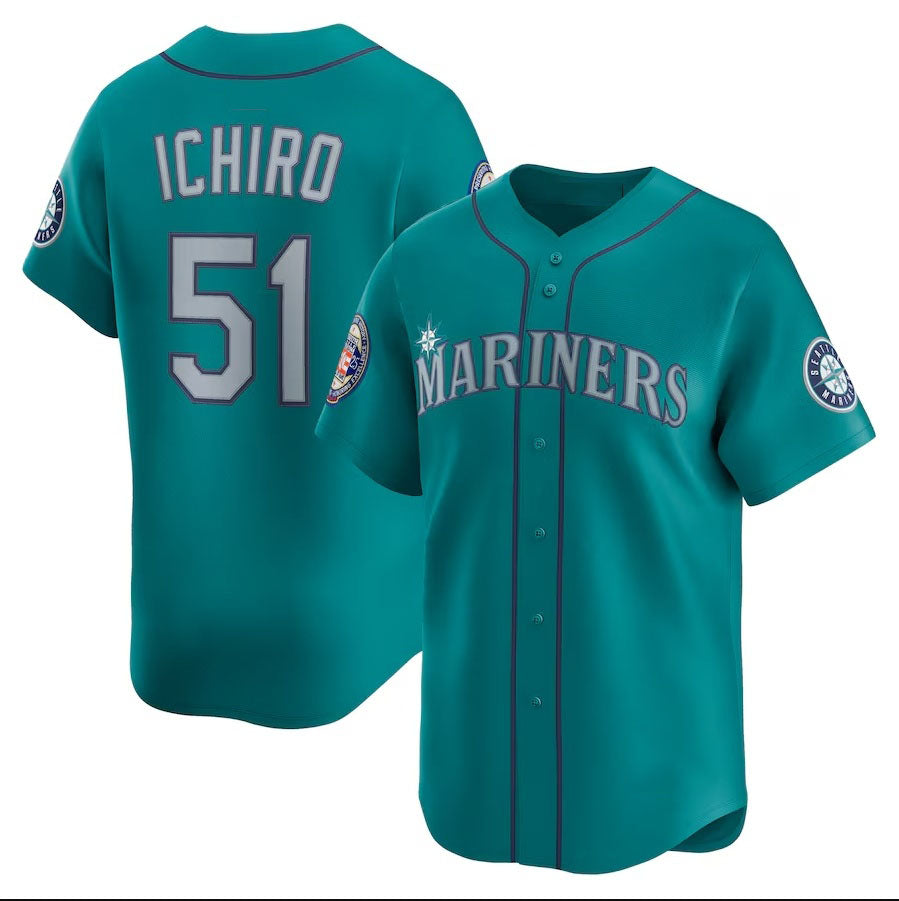 Custom #51 Aqua 2025 Hall Of Fame SEA Baseball Shirt Top