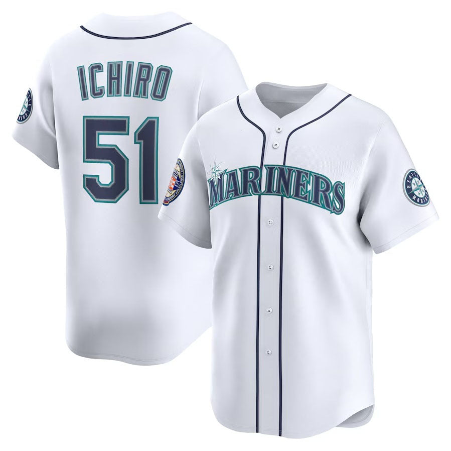 Custom #51 White 2025 Hall Of Fame SEA Baseball Shirt Top