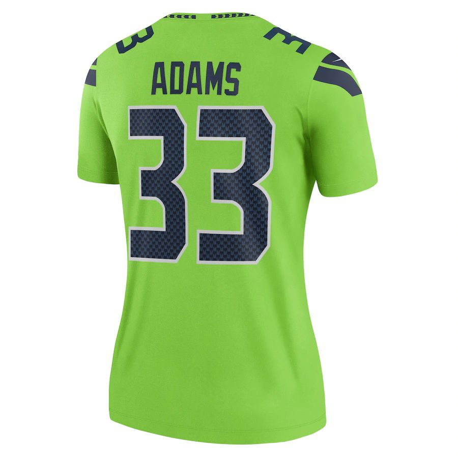 Custom #33 Neon Green SEA Football Shirt Top