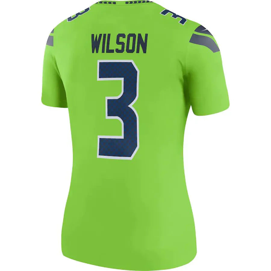 Custom #3 Neon Green SEA Football Shirt Top