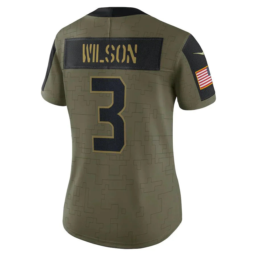 Custom #3 Olive 2021 SEA Football Shirt Top