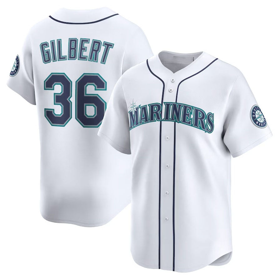 Custom #36 White SEA Baseball Shirt Top