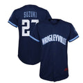 Custom #27 Navy City Connect CHC Baseball Shirt Top