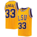 Custom #33 Gold Retro Basketball Shirt Top