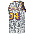 Custom #34 White 1996 LAL Basketball Shirt Top