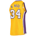 Custom #34 Gold 2000 NBA Finals LAL Basketball Shirt Top