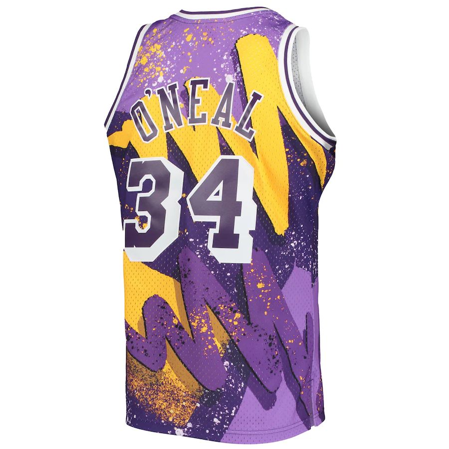 Custom #34 Purple 1996 LAL Basketball Shirt Top
