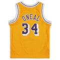 Custom #34 Gold 1996 Throwback LAL Basketball Shirt Top