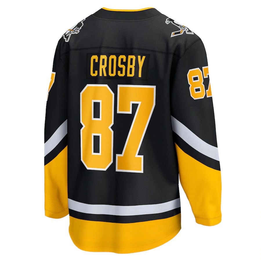 Custom #87 Black 2021 PIT Hockey Shirt Top