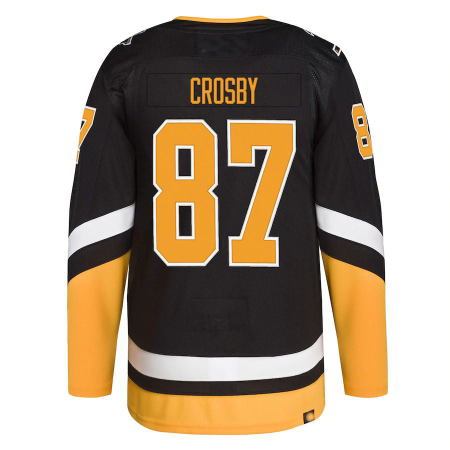 Custom #87 Black 2021 PIT Hockey Shirt Top