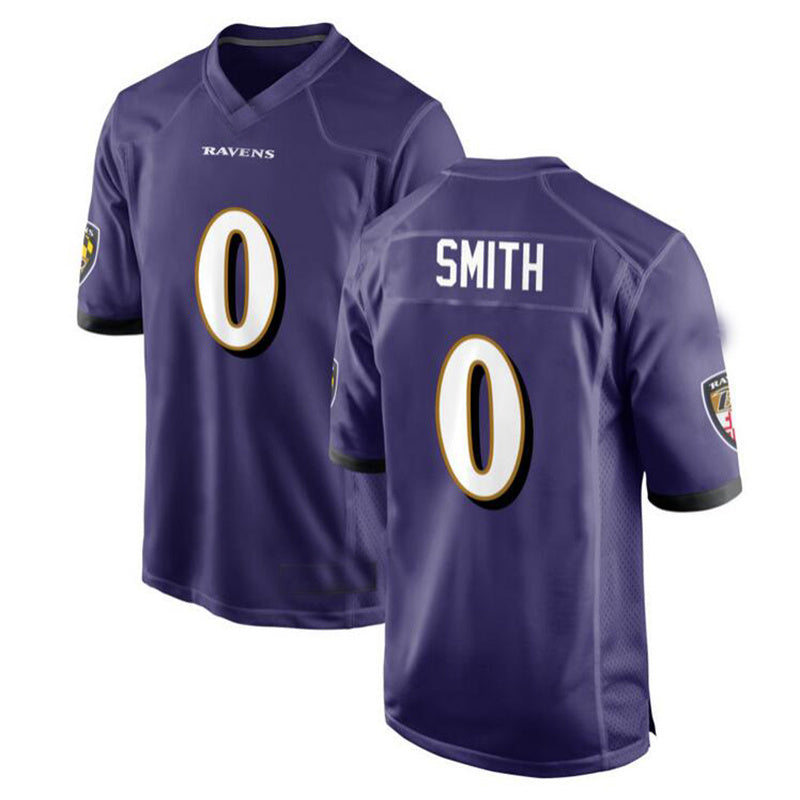 Custom #0 Purple BAL Football Shirt Top