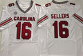 Custom #16 White College Shirt Top