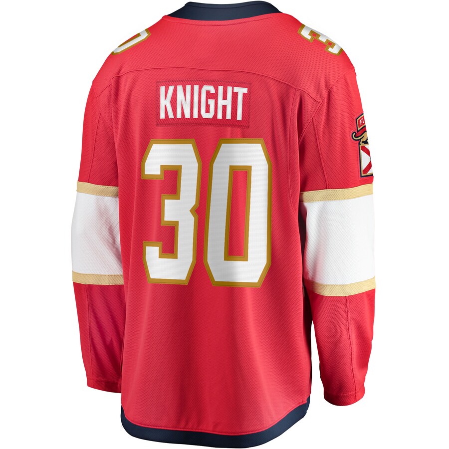 Custom #30 Red 2017 FLA Hockey Shirt Top