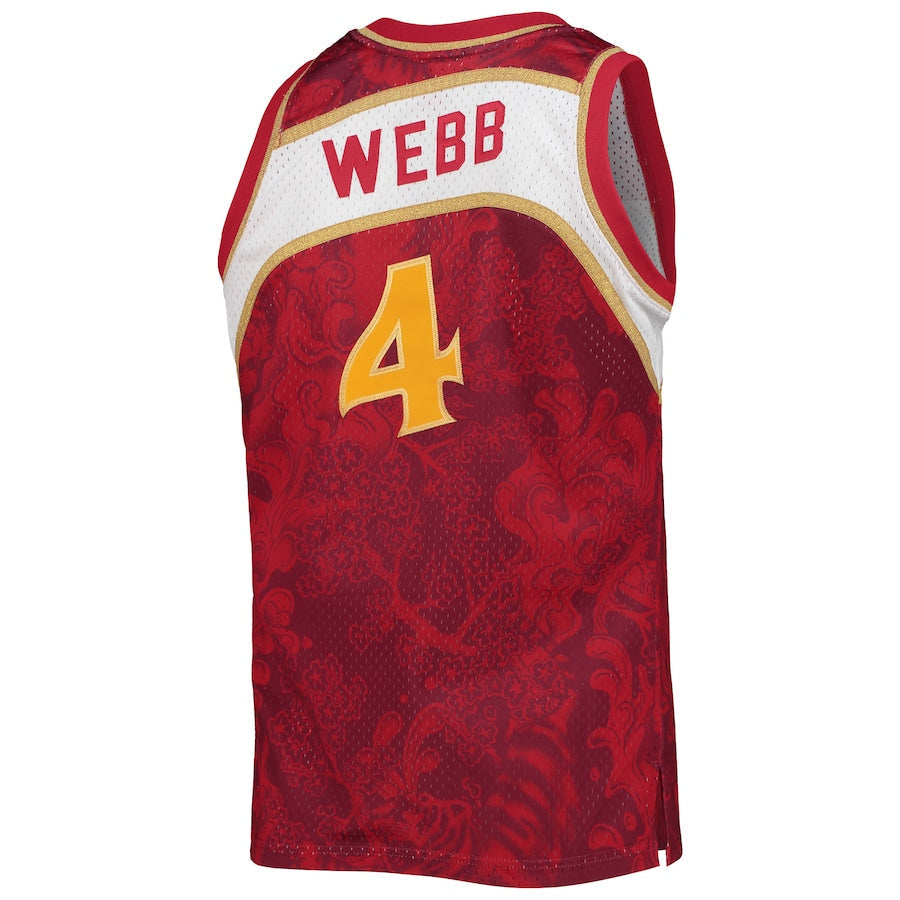 Custom #4 Red 1986 Basketball Shirt Top